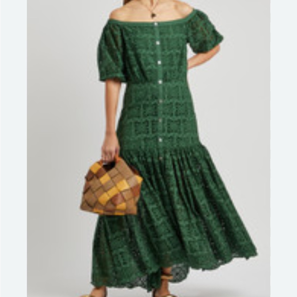 Veronica Beard Cali Dress  forest green